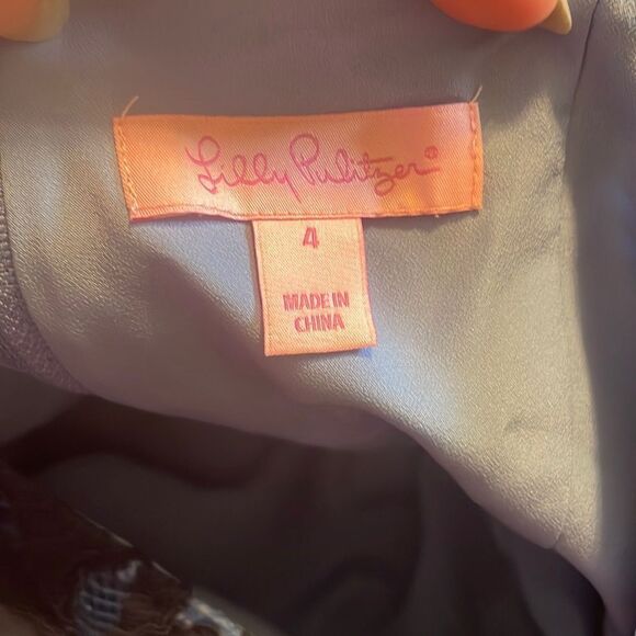 Lilly Pulitzer Kiri Peplum Dress True Navy 4 - Picture 6 of 10